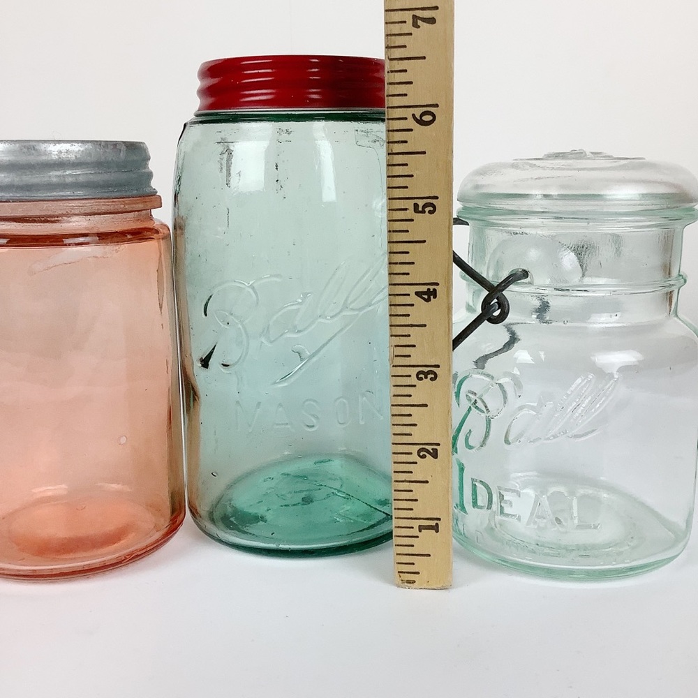 Vintage Ball Canning Pastel Glass Storage Jars - Picture 9 of 10